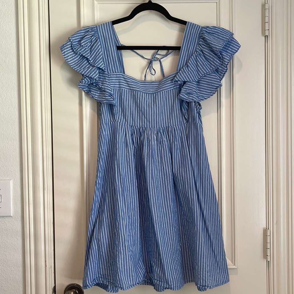 Urban Outfitters Blue & White Striped Dress